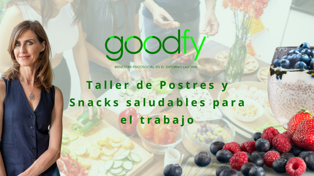 Bea Food Coach realizando un taller de postres y snacks saludables