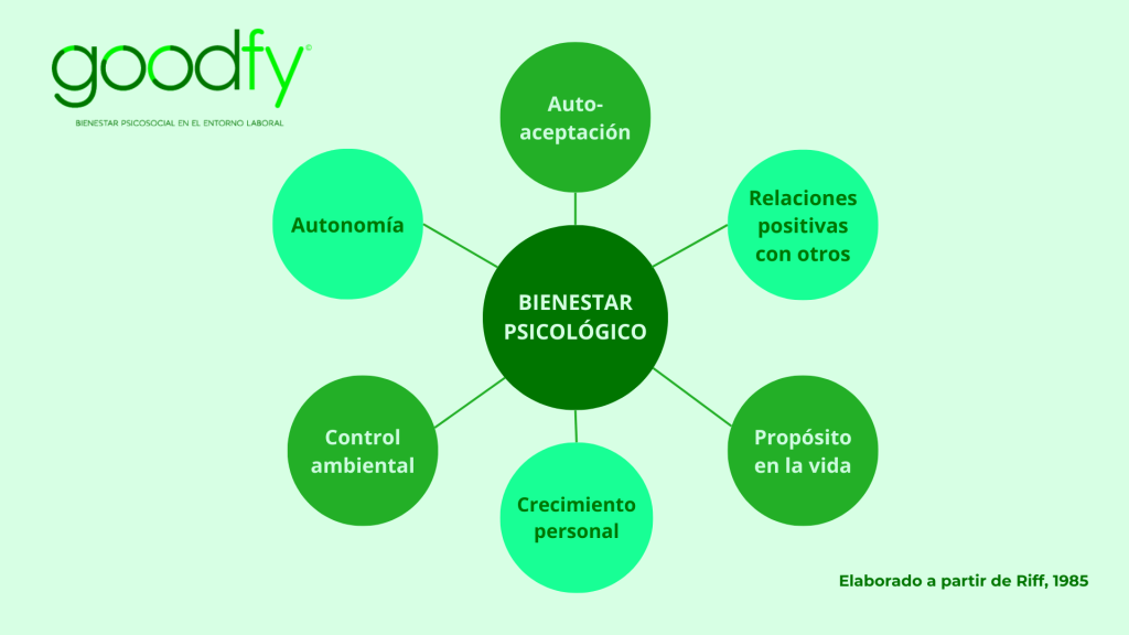 Las seis seis dimensiones fundamentales del bienestar psicológico según Carol Ryff (1989)